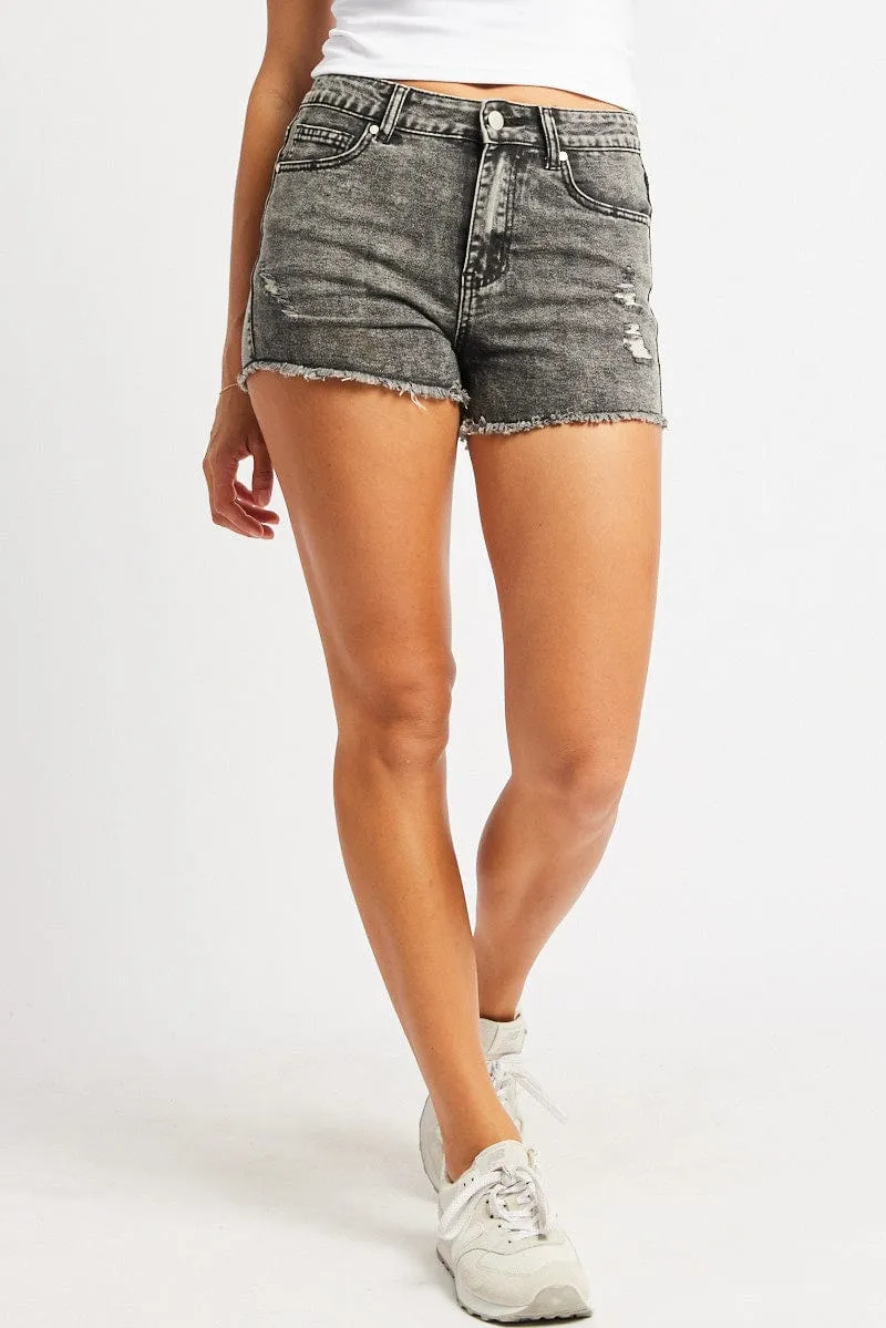 Black Skinny Short Mid Rise sold by Ally Fashion product image thumbnail 3