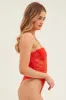 Orange Lace Bodysuit Singlet sold by Ally Fashion