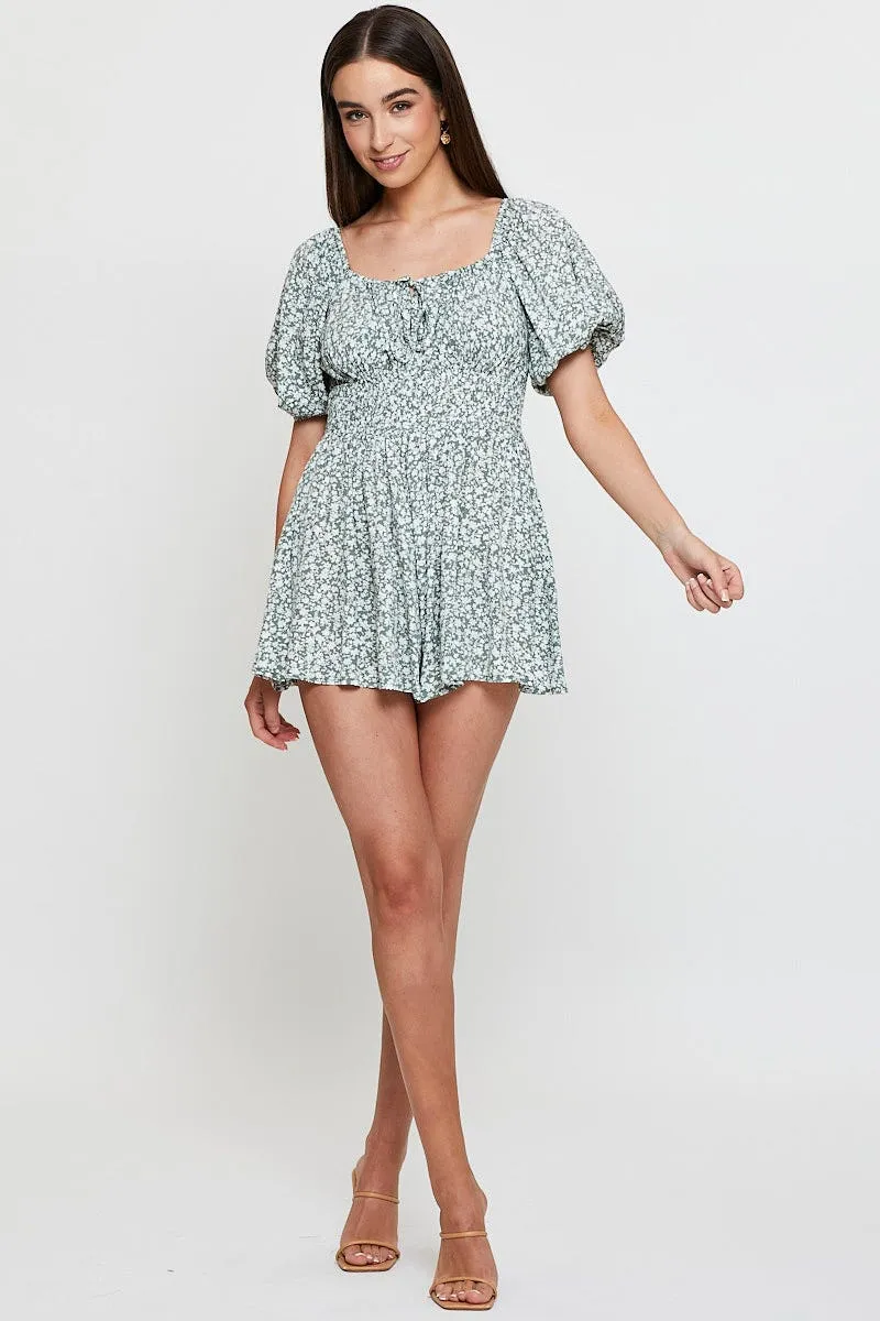 Print Playsuit Short Sleeve sold by Ally Fashion product image thumbnail 2