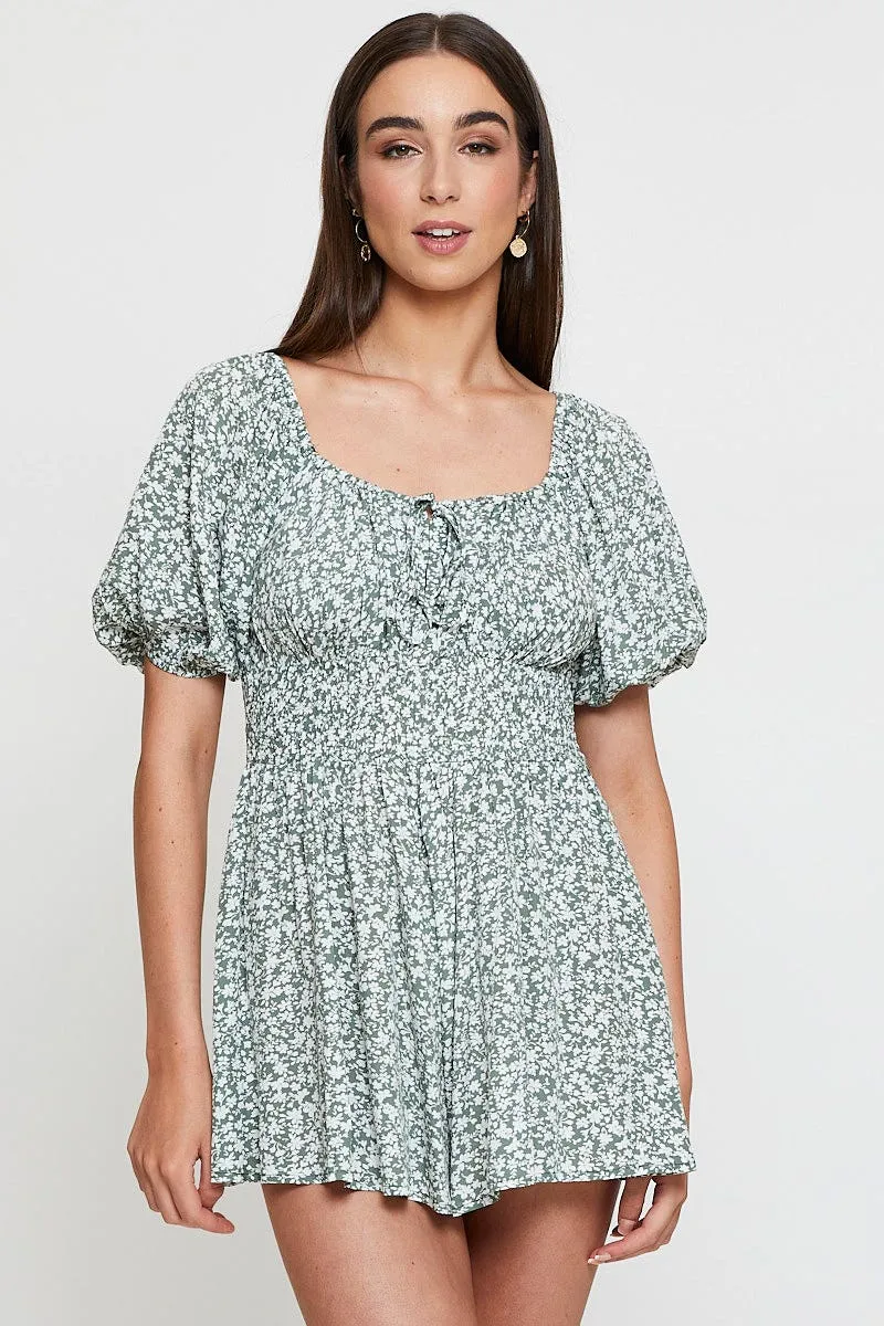 Print Playsuit Short Sleeve sold by Ally Fashion product image thumbnail 3