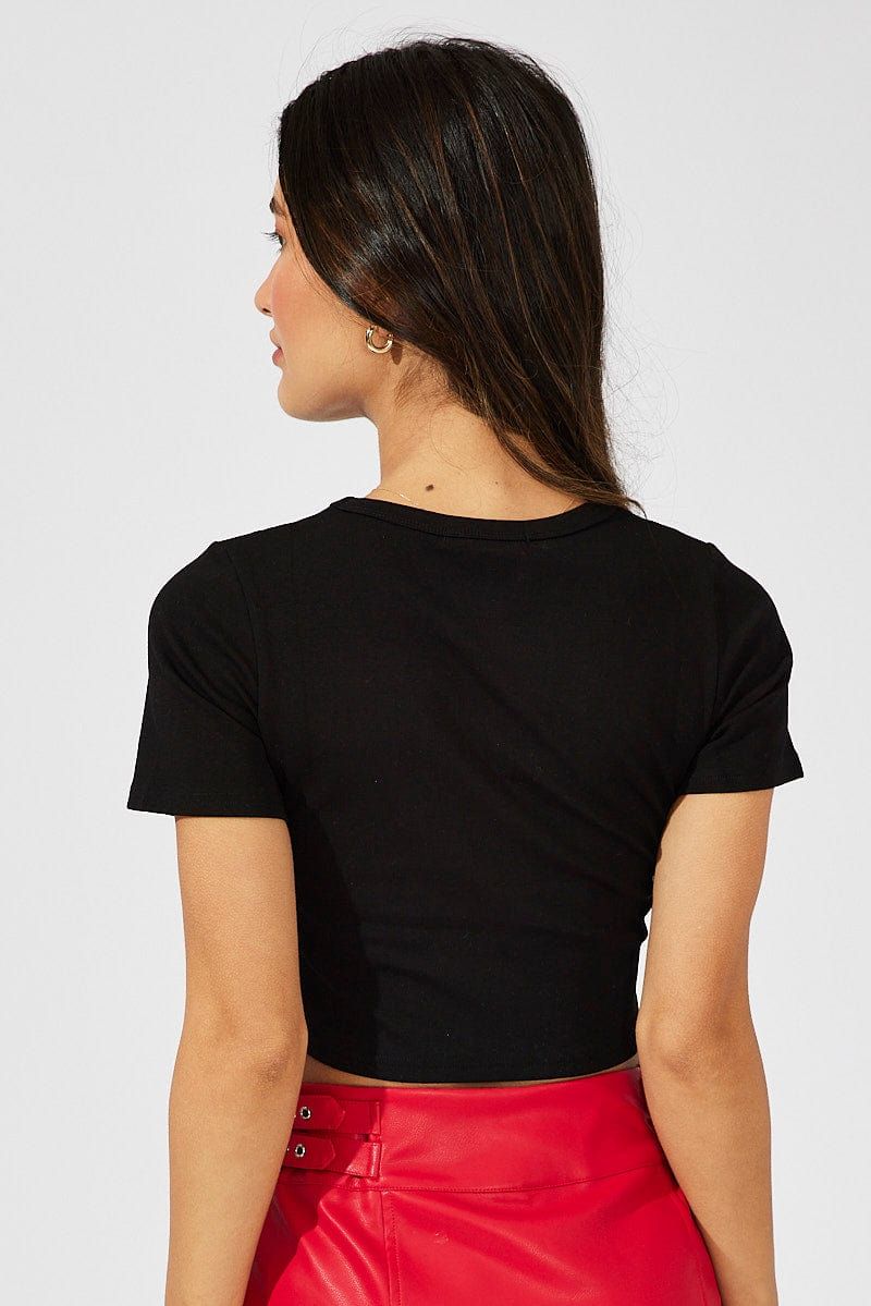 Black Halloween Tee Witch Slogan Crop Baby T-shirt sold by Ally Fashion product image thumbnail 5