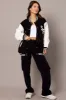 Black Varsity Jacket Long Sleeves Embroidery Details sold by Ally Fashion