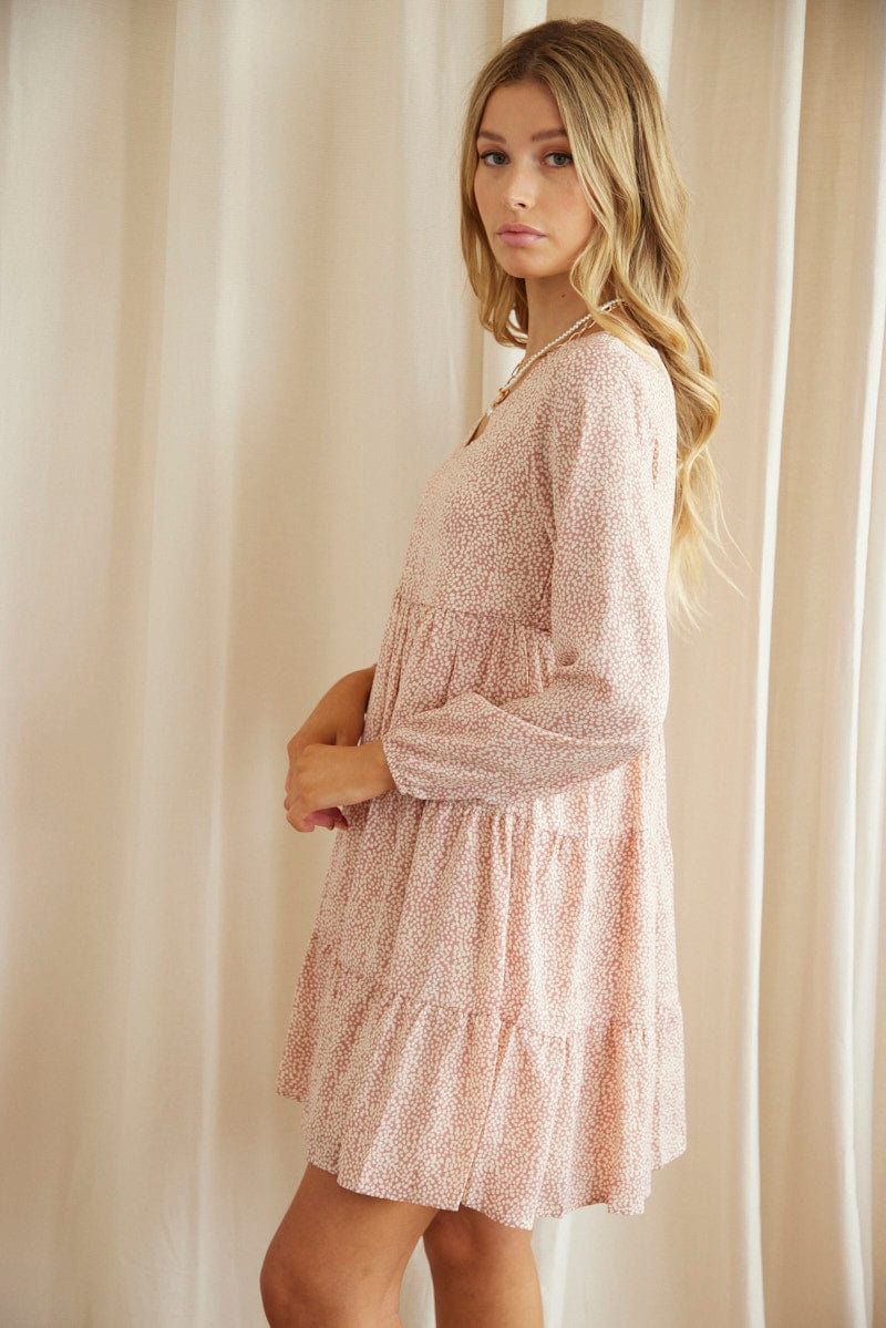 Print Long Sleeve Skater Dress sold by Ally Fashion product image thumbnail 4