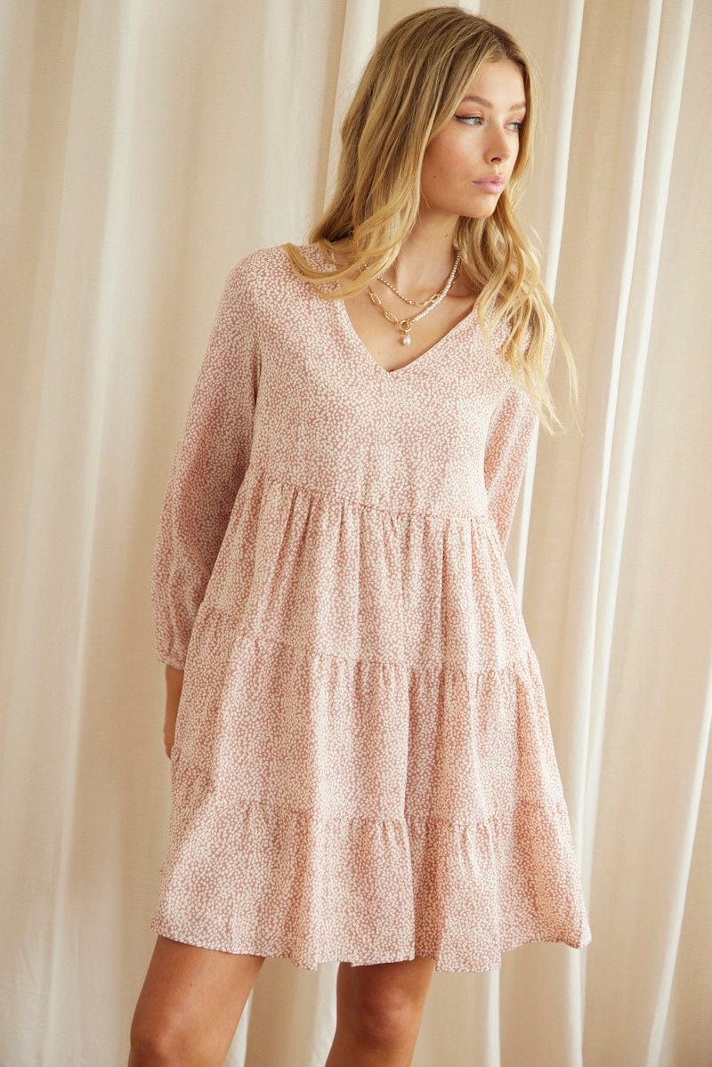 Print Long Sleeve Skater Dress sold by Ally Fashion product image thumbnail 3