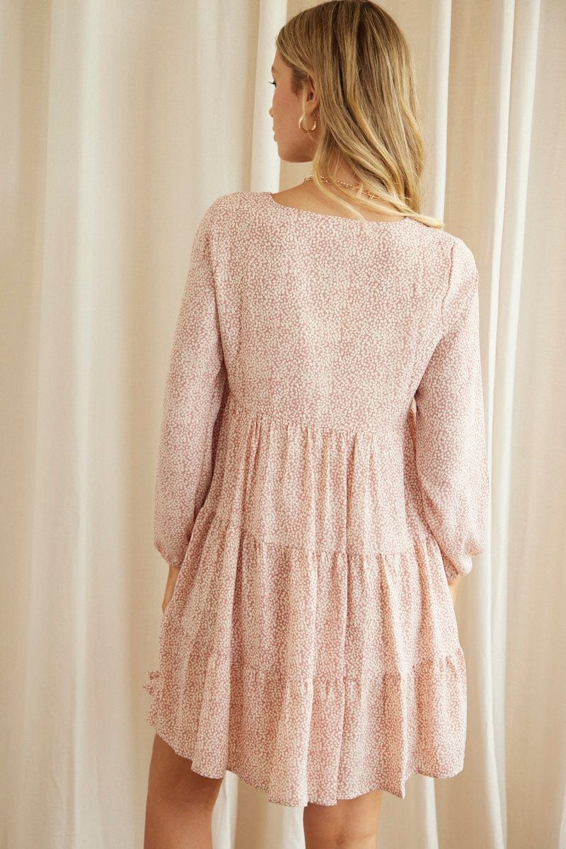 Print Long Sleeve Skater Dress sold by Ally Fashion product image thumbnail 5