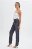 Grey Straight Leg Pants High Rise Tailored Lace Up sold by Ally Fashion