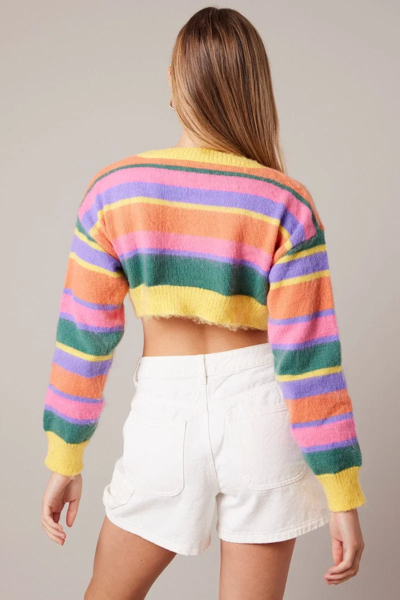 Multi Stripe Knit Jumper sold by Ally Fashion product image thumbnail 5