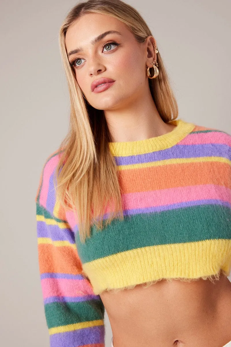 Multi Stripe Knit Jumper sold by Ally Fashion product image thumbnail 3