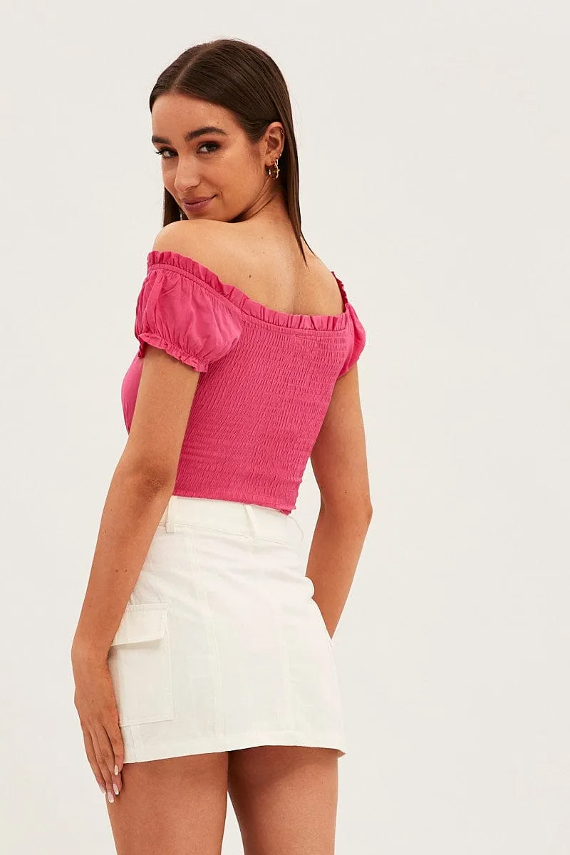 White Cargo Skirt Mini Mid Rise sold by Ally Fashion product image thumbnail 5