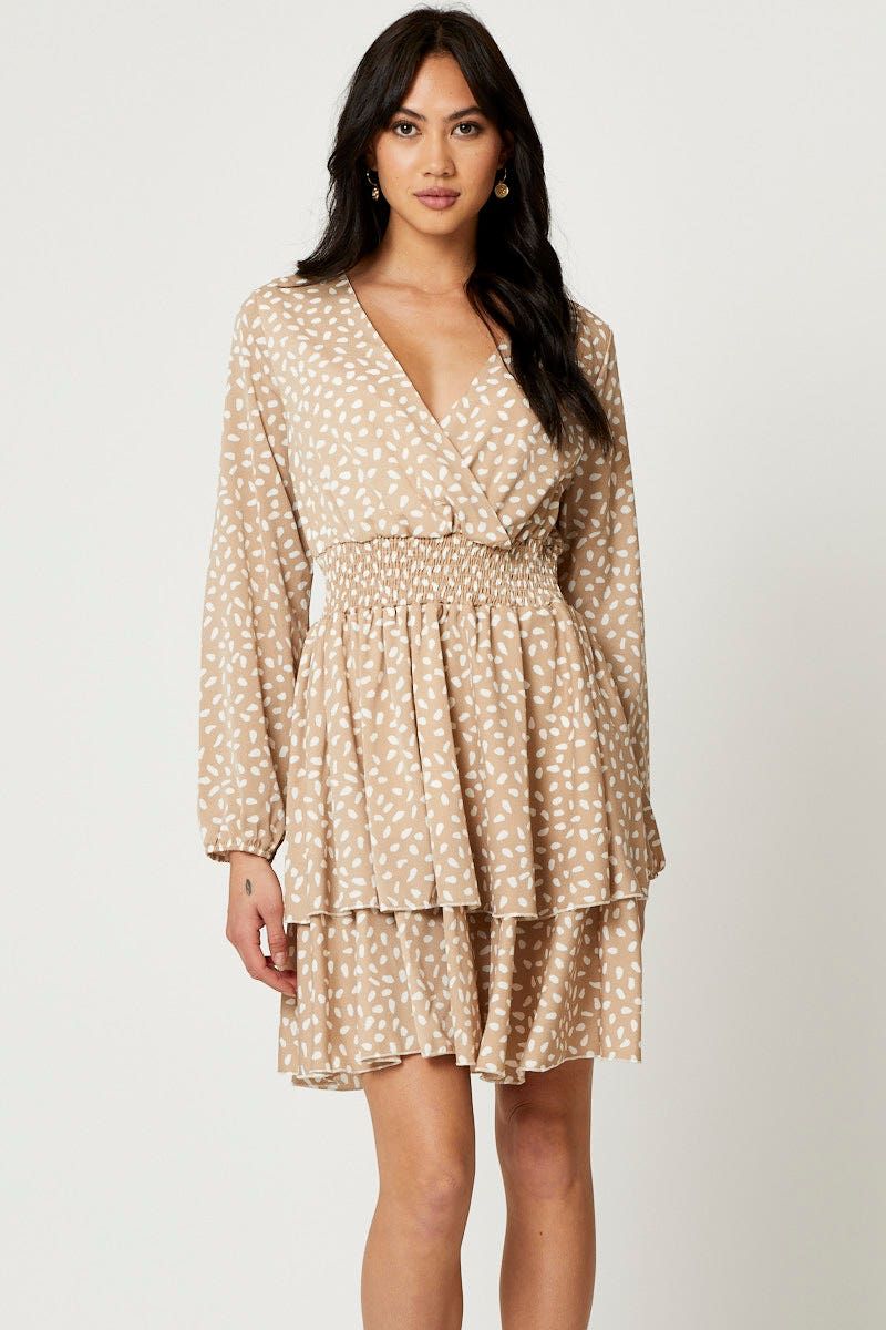 Geo Print Mini Skater Dress sold by Ally Fashion