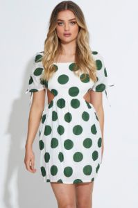 Polka Dot Mini Dress Short Sleeve sold by Ally Fashion