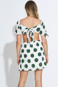 Polka Dot Mini Dress Short Sleeve sold by Ally Fashion