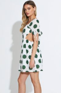 Polka Dot Mini Dress Short Sleeve sold by Ally Fashion