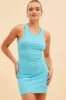 Blue Prea Rib Tank Scoop Neck Dress sold by Ally Fashion