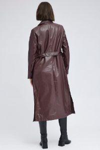 Brown Faux Leather Jacket Long Sleeves sold by Ally Fashion