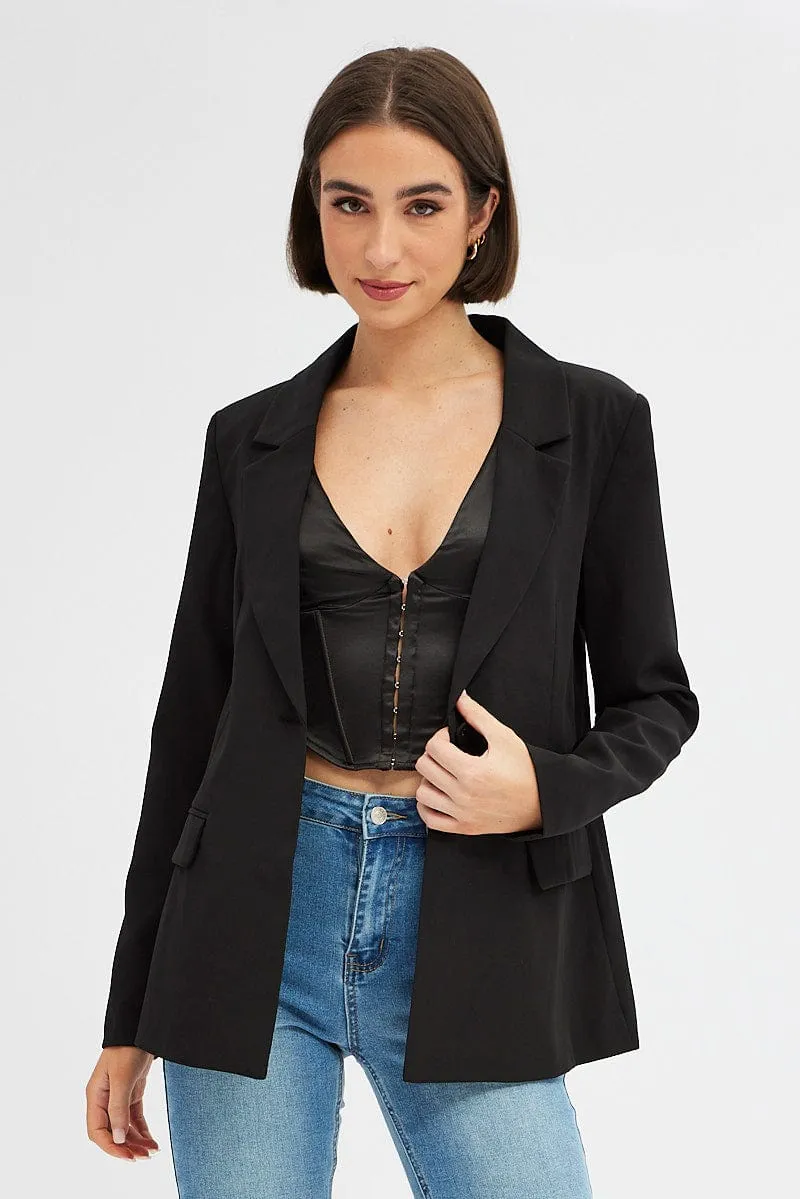 Black Oversized Blazer sold by Ally Fashion product image thumbnail 3