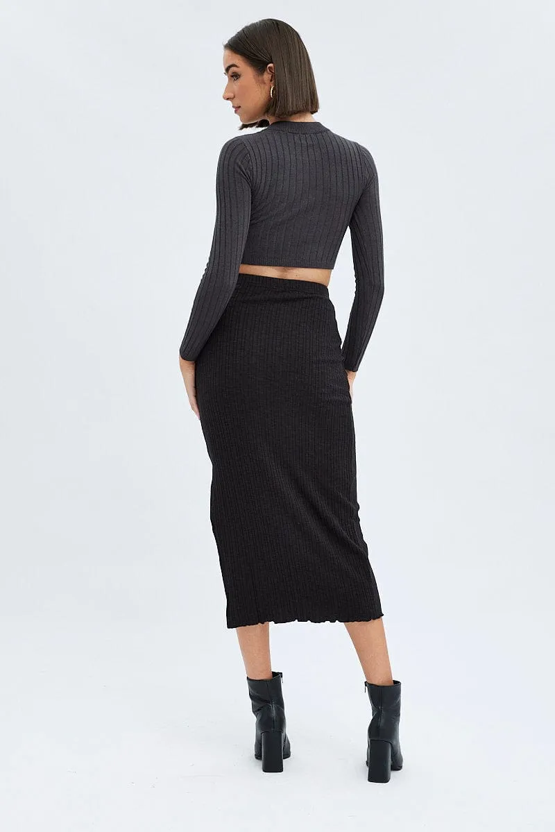 Black Maxi Skirt Side Slit sold by Ally Fashion product image thumbnail 5