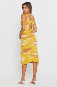Print Knit Dress Midi sold by Ally Fashion