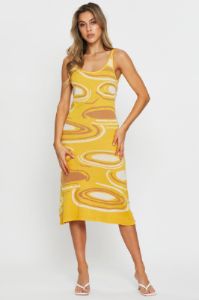 Print Knit Dress Midi sold by Ally Fashion