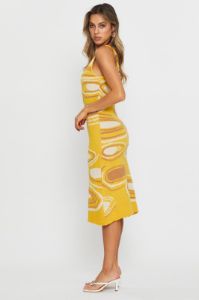 Print Knit Dress Midi sold by Ally Fashion