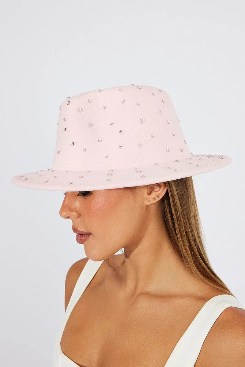 Pink Fedora Hat sold by Ally Fashion product image thumbnail 2