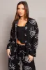 Black Abstract Relaxed Shirt Long Sleeve sold by Ally Fashion