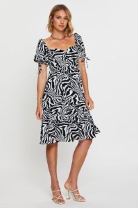 Print Midi Dress Short Sleeve sold by Ally Fashion