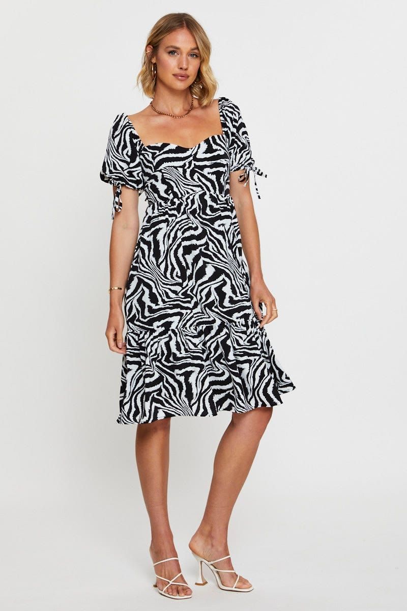 Print Midi Dress Short Sleeve sold by Ally Fashion product image thumbnail 3