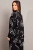 Black Abstract Relaxed Shirt Long Sleeve sold by Ally Fashion