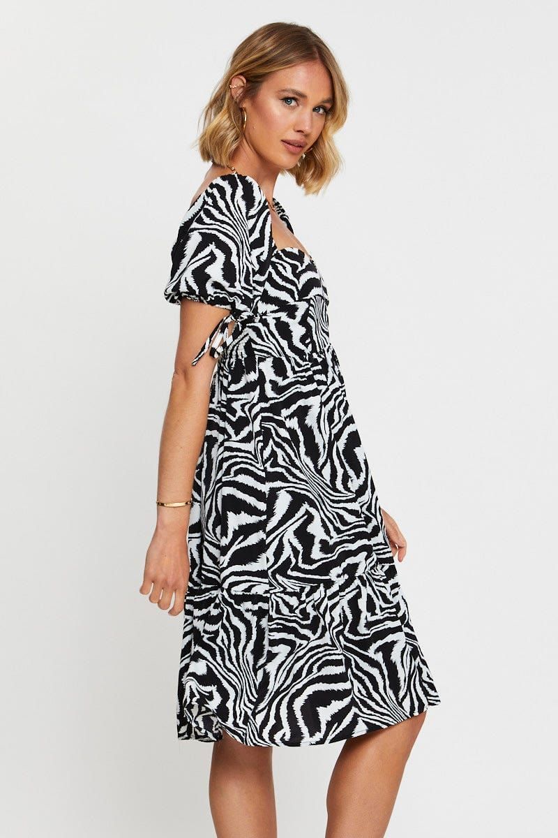 Print Midi Dress Short Sleeve sold by Ally Fashion product image thumbnail 4