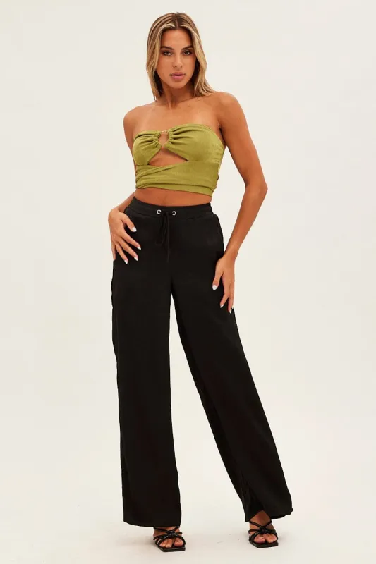 Black Full Length Fluid Pant sold by Ally Fashion
