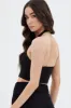 Black Halter Pinch Crop Top sold by Ally Fashion