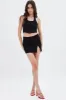 Black Halter Pinch Crop Top sold by Ally Fashion