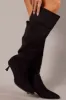Black Heeled Knee High Boots sold by Ally Fashion