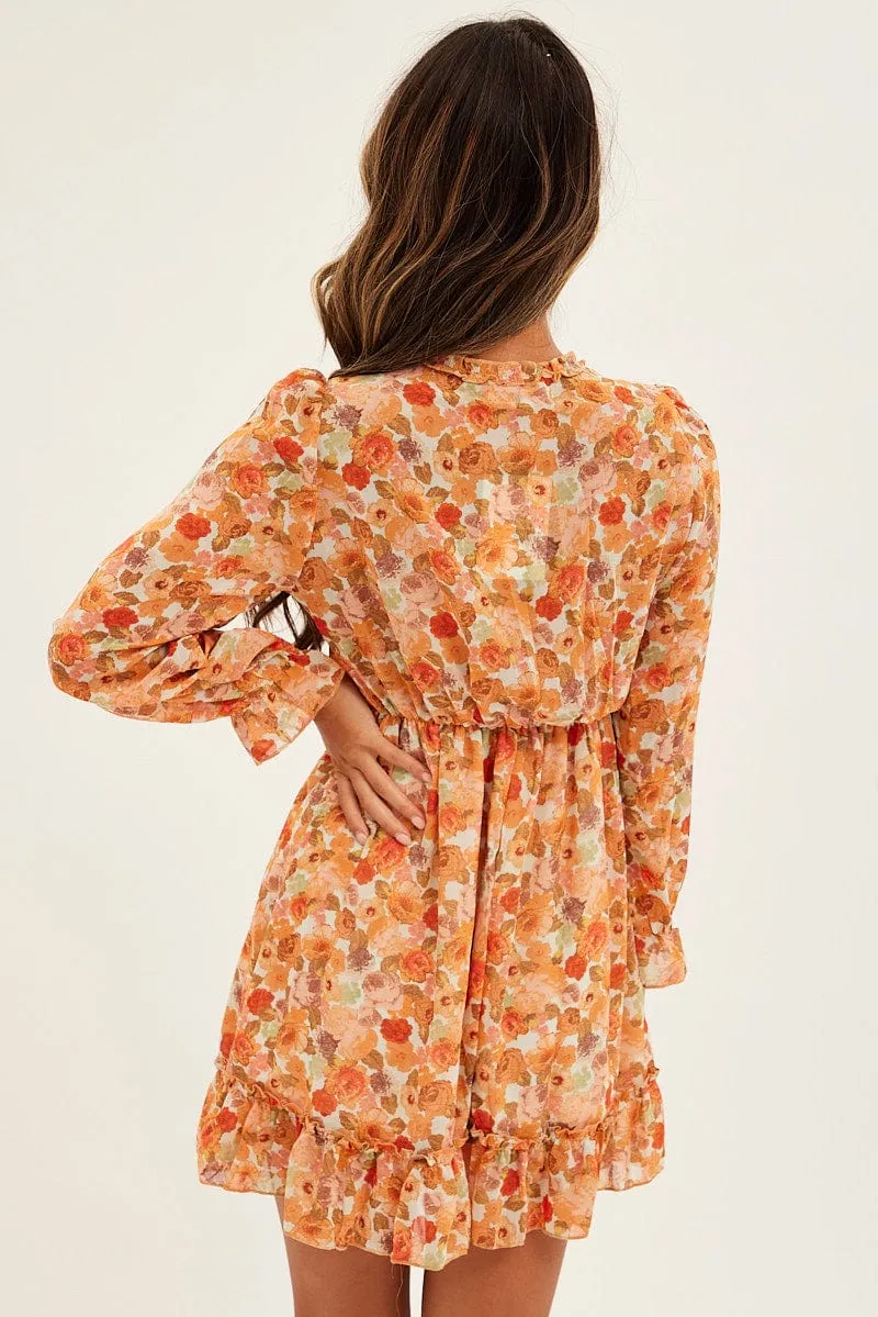 Print Mini Dress Long Sleeve sold by Ally Fashion product image thumbnail 5