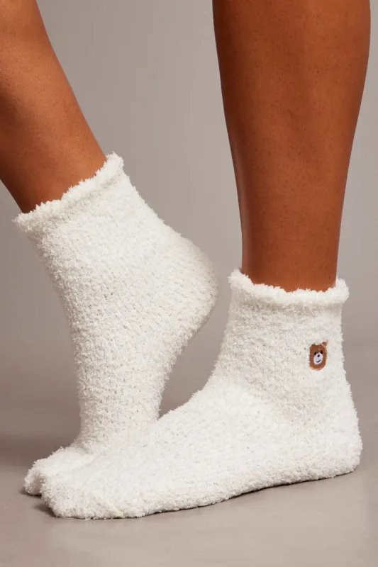 White Fluffy Socks sold by Ally Fashion