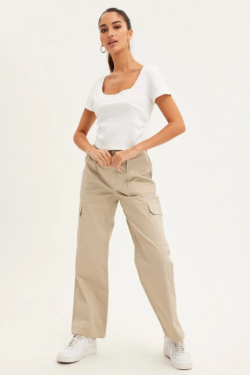 White T-Shirt Short Sleeve V Neck sold by Ally Fashion product image thumbnail 2