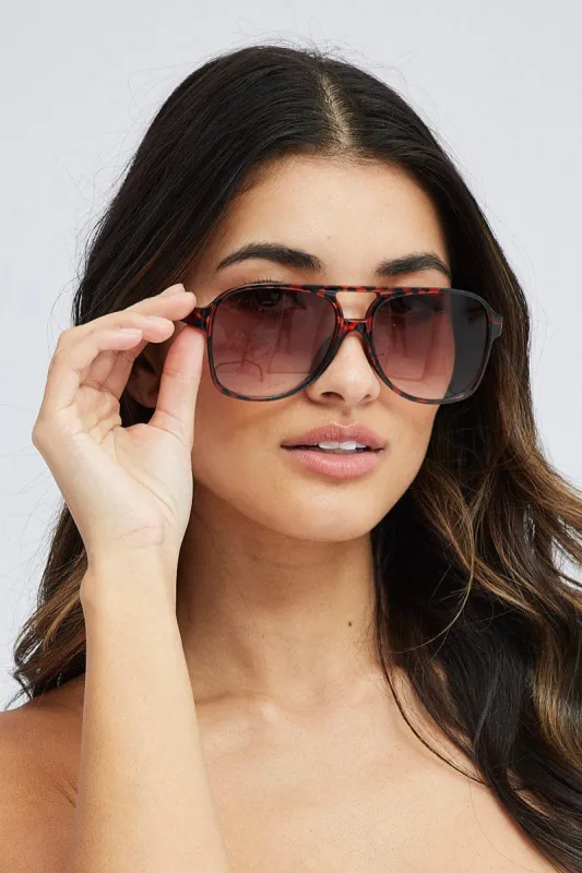Brown Animal Print Fashion Sunglasses sold by Ally Fashion