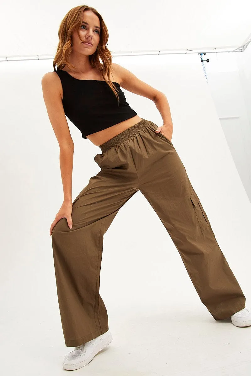 Black Crop Top Sleeveless One Shoulder sold by Ally Fashion product image thumbnail 2