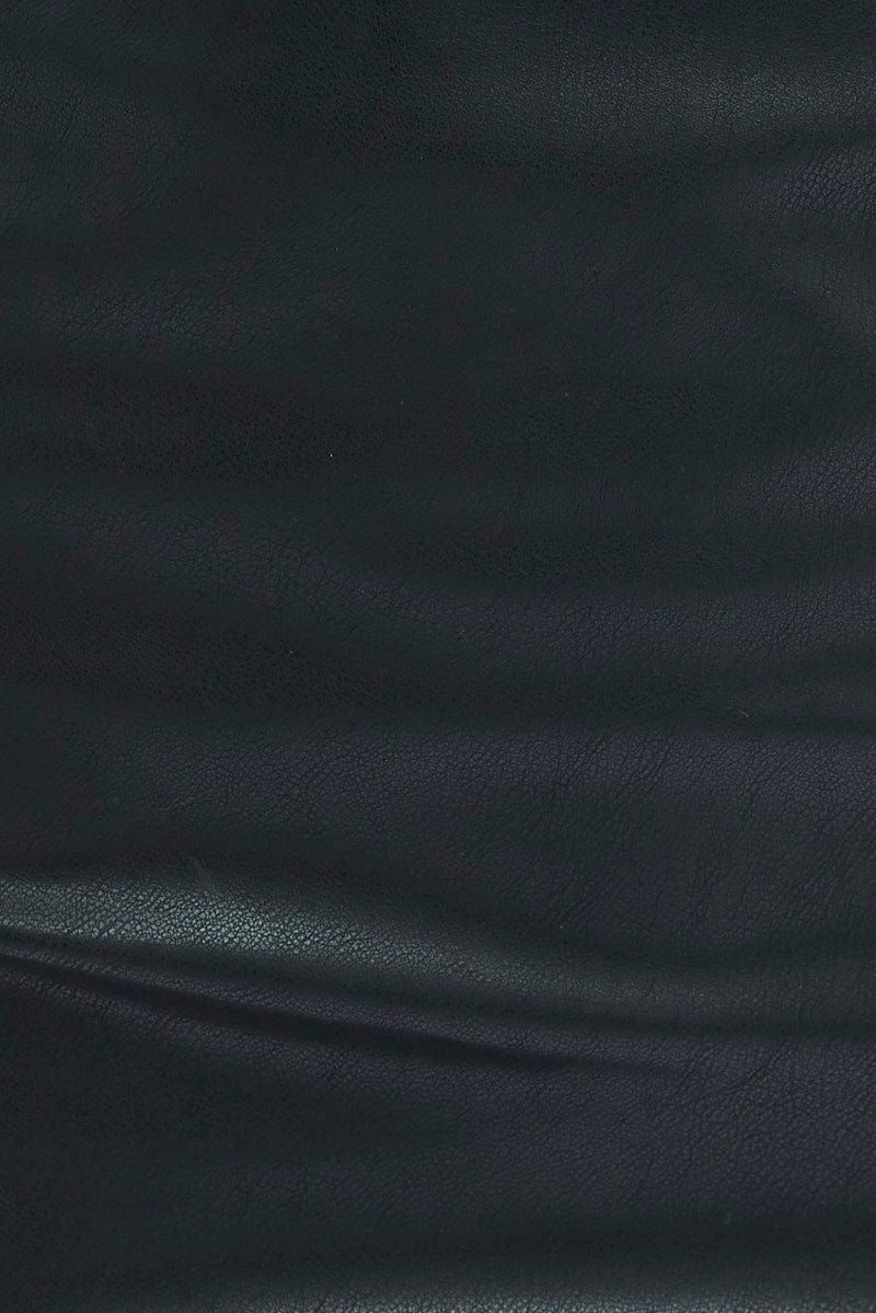 Black Mini Skirt High Rise Faux Leather sold by Ally Fashion product image thumbnail 6