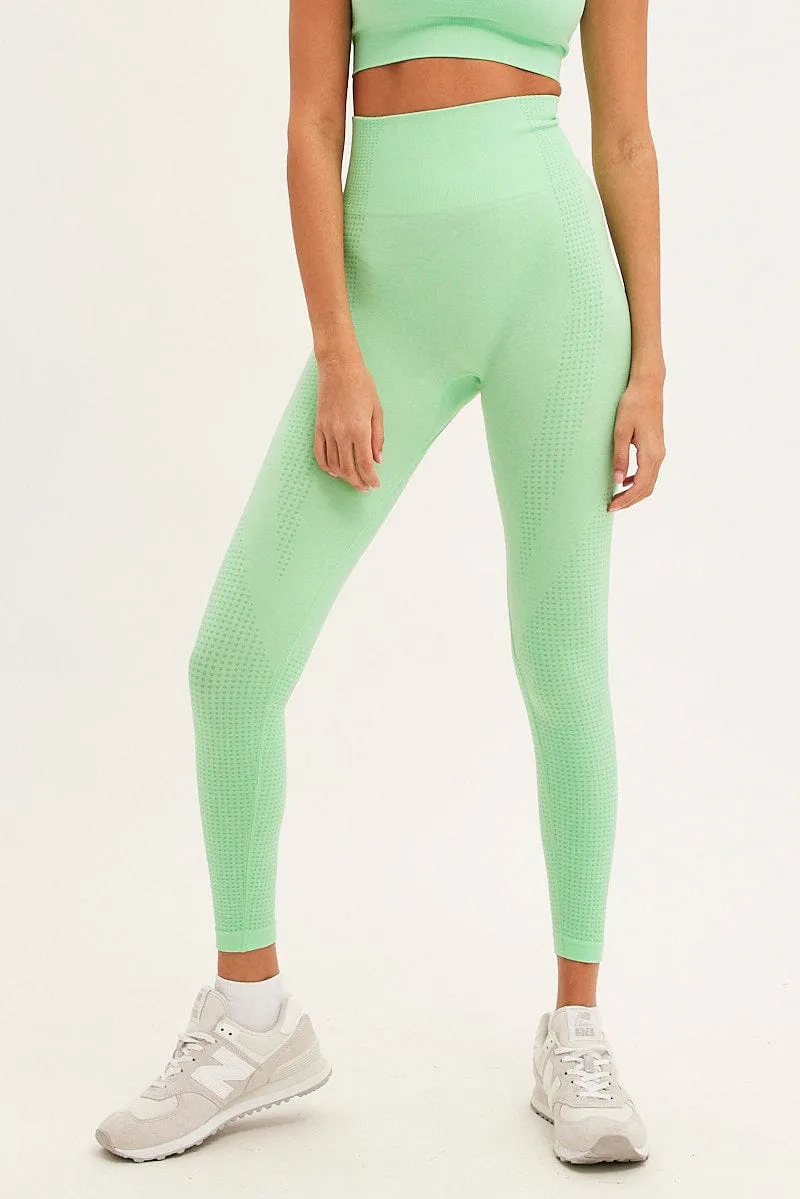 Green Activewear High Rise Legging Seamless sold by Ally Fashion product image thumbnail 2