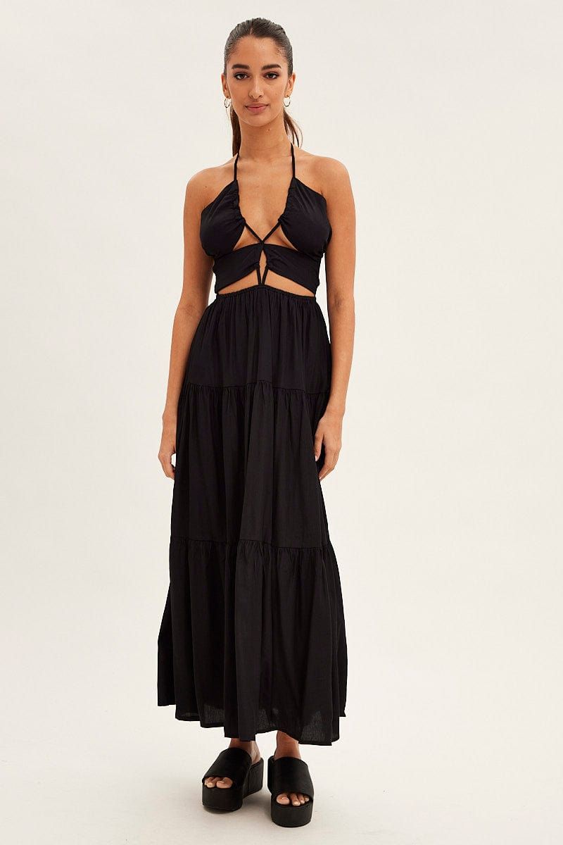Black Cut Out Maxi Dress sold by Ally Fashion product image thumbnail 3