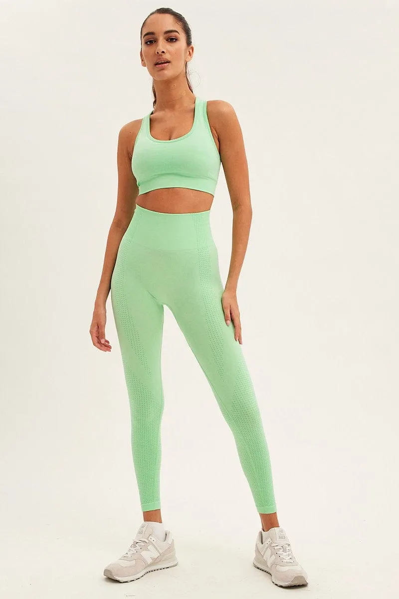 Green Activewear High Rise Legging Seamless sold by Ally Fashion product image thumbnail 3