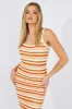 Multi Stripe Knit Dress Maxi Crochet sold by Ally Fashion