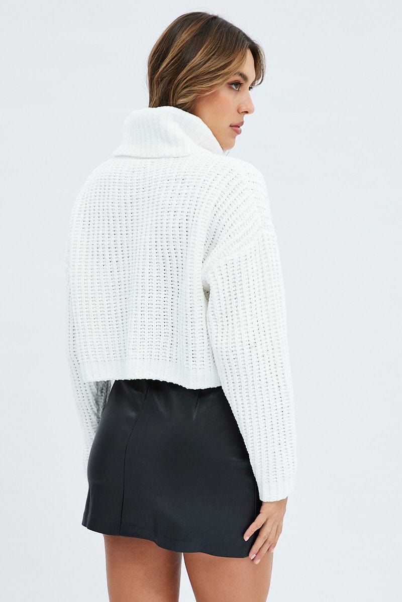 Black Mini Skirt High Rise Faux Leather sold by Ally Fashion product image thumbnail 5