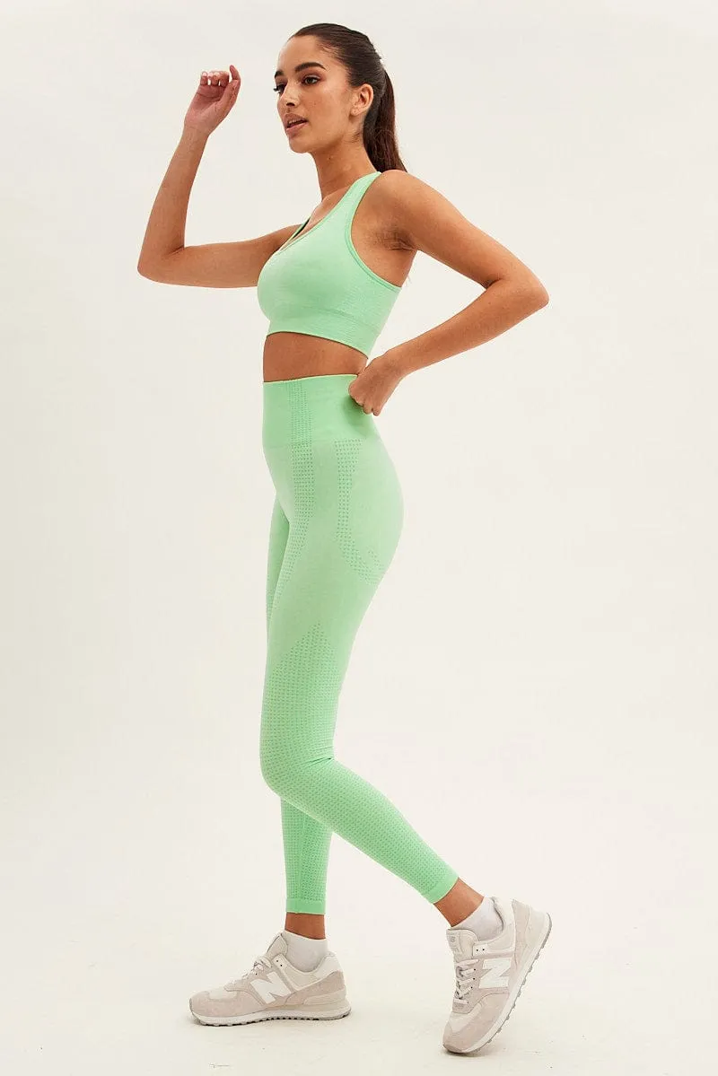 Green Activewear High Rise Legging Seamless sold by Ally Fashion product image thumbnail 4