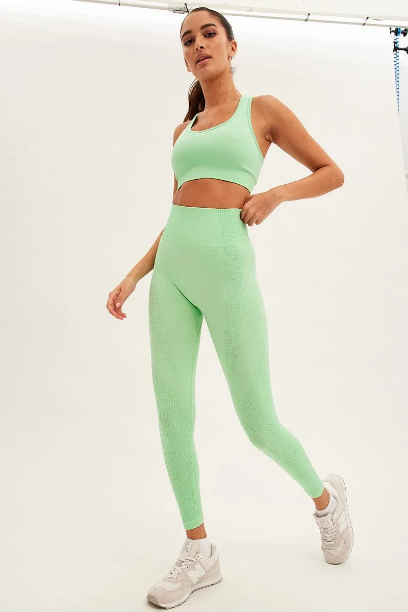 Green Activewear High Rise Legging Seamless sold by Ally Fashion