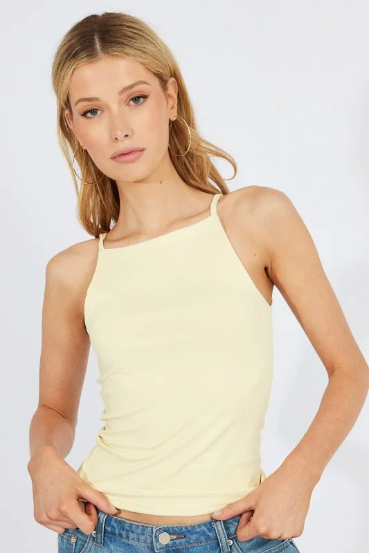 Yellow Supersoft Tank Top sold by Ally Fashion