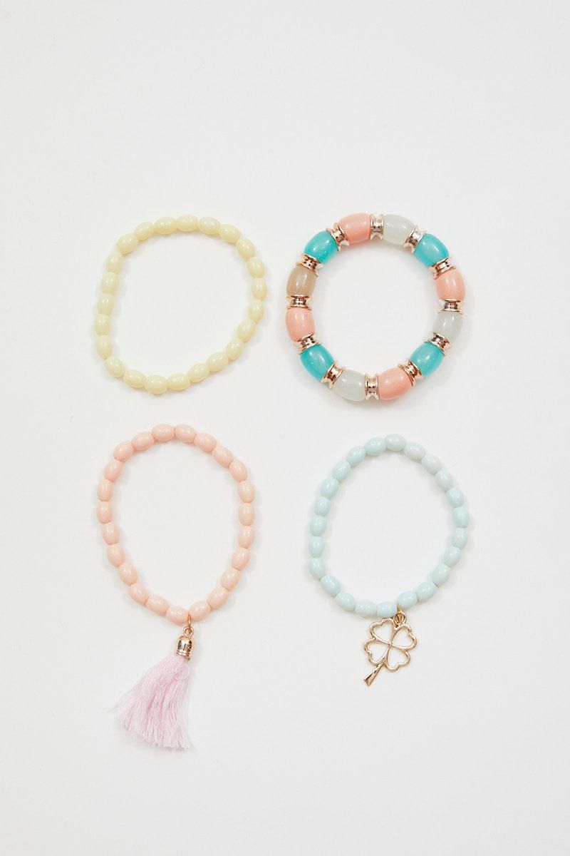 Pink Beaded Bracelet sold by Ally Fashion product image thumbnail 2