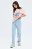 Pink Graphic Tee Short Sleeve Round Neck Print Jersey sold by Ally Fashion
